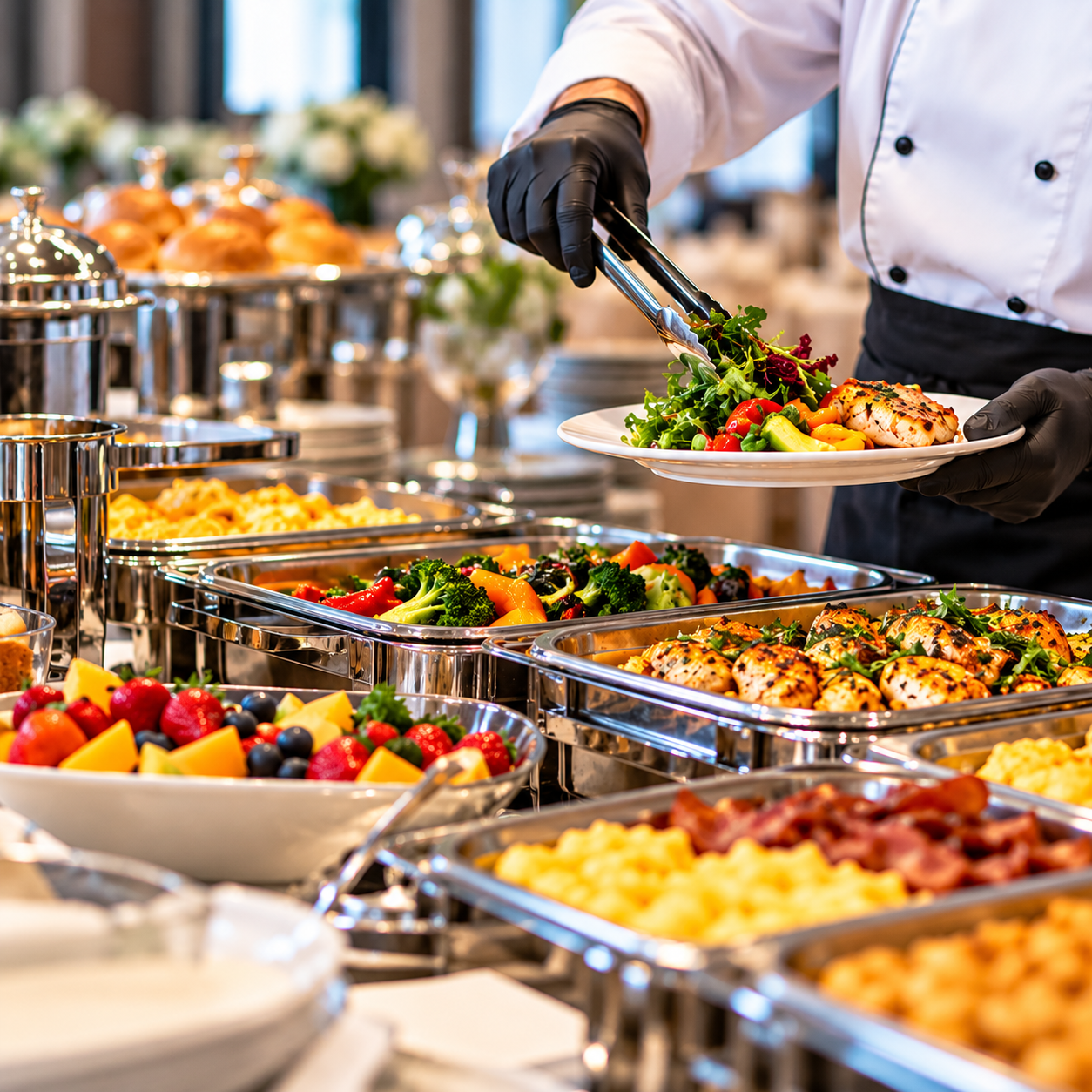 Elegant catering appetizer spread